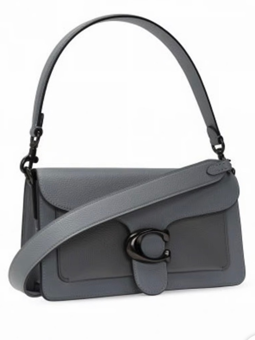 Coach Leather Shoulder Bag in Slate Gray